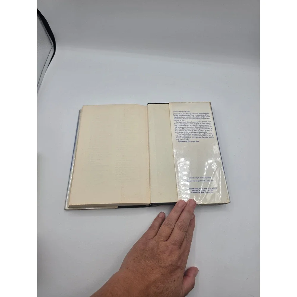 Wilderness The Lost Writings of Jim Morrison Vol 1 First Edition 1988 Hardcover